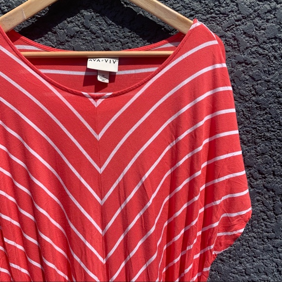 Coral jersey dress - Picture 3 of 3